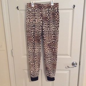 Leopard silky joggers with pockets!